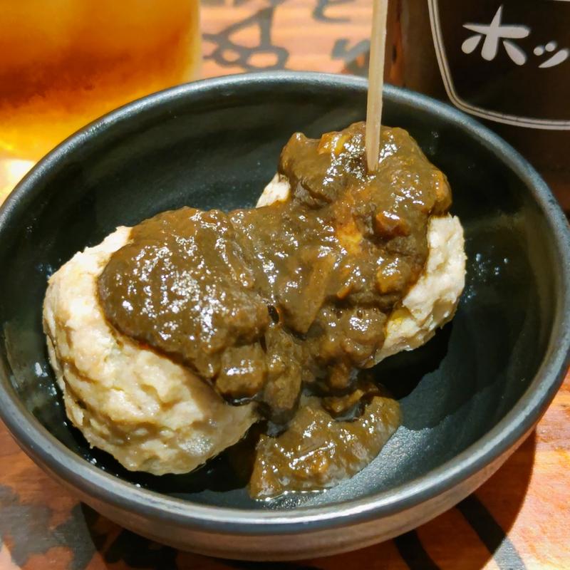 自家製ミートボール(イカ墨トマト)(和い和いイタリアン酒場 とんとんとんきぃ)