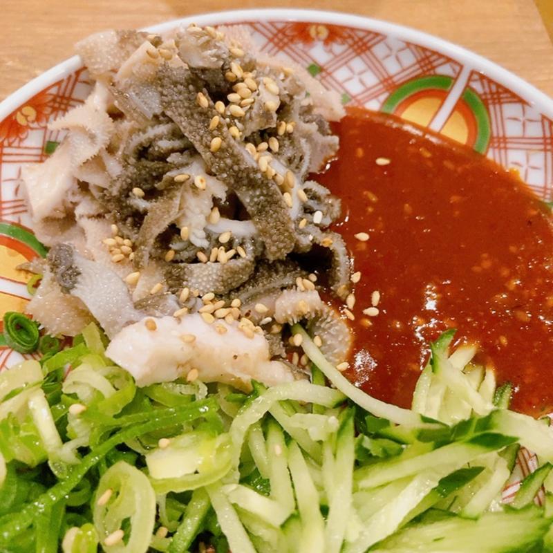 センマイ刺し(焼肉ホルモン酒場 たかちゃん 広島本通店)