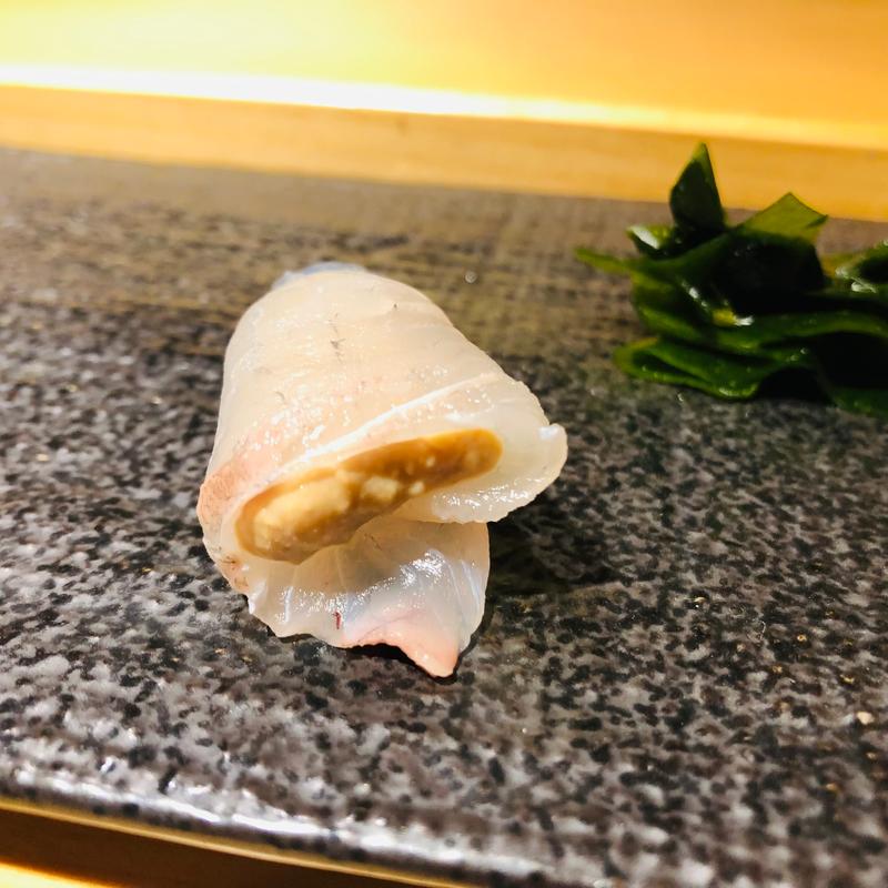 鮃の肝くるみ(鮨一)