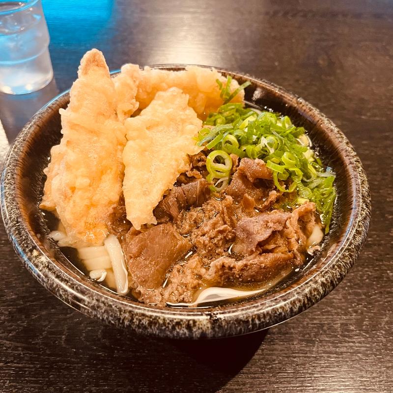肉ごぼう天うどん(あずみうどん 大刀洗本店)
