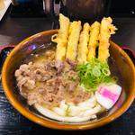 肉ごぼう天うどん