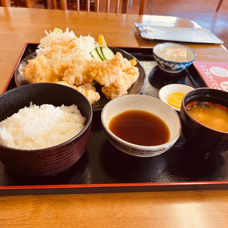 とり天定食(ドライブイン はねやま)