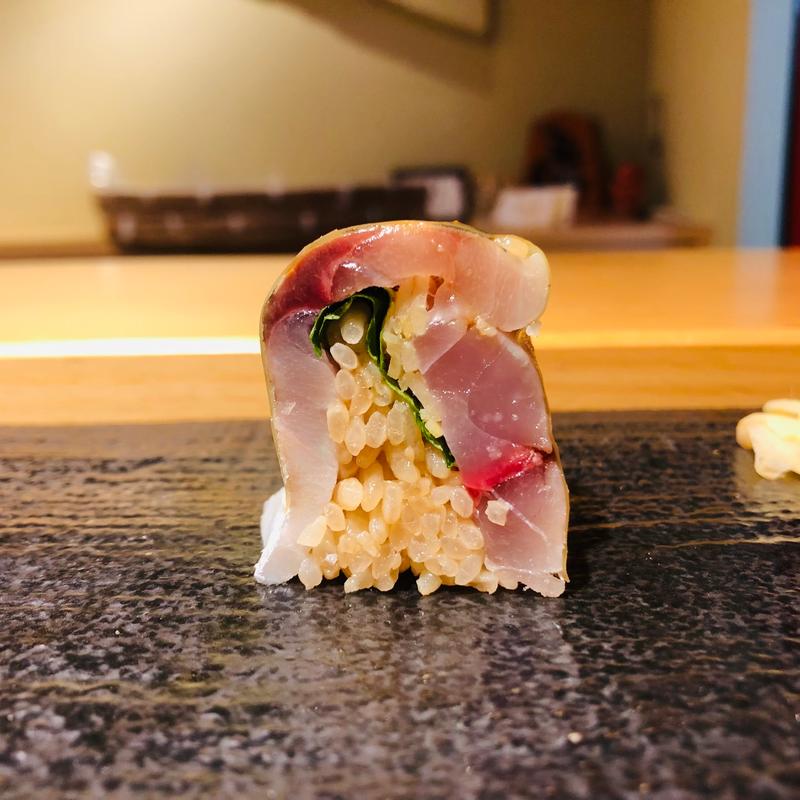 真鯵の棒鮨(鮨一)