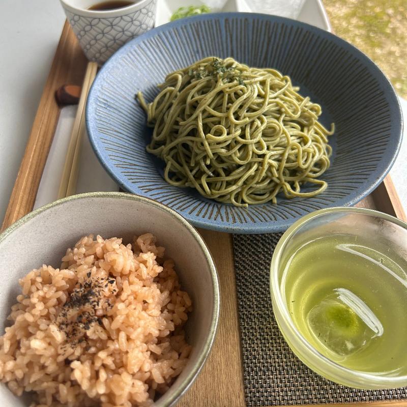 和束産 抹茶そば ほうじ茶飯付き(和束茶カフェ )