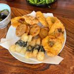 蓮根包揚げ、山芋揚げ