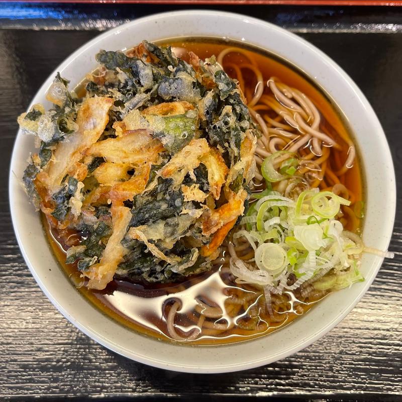 わかめ天そば(そば処 めとろ庵 門前仲町店)