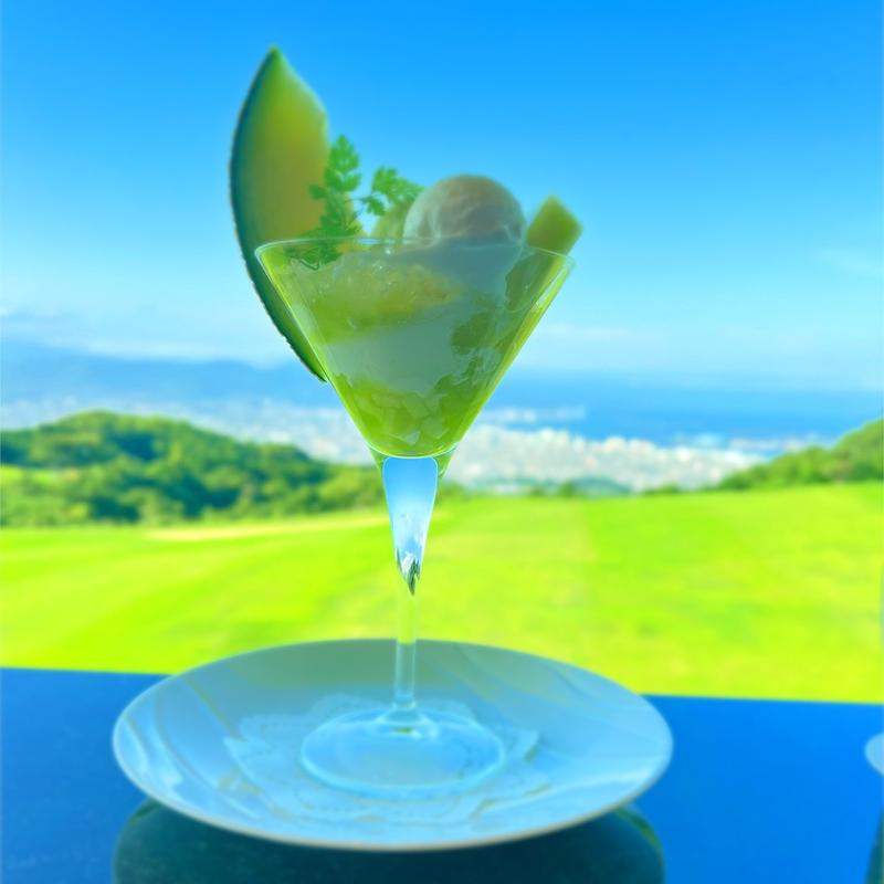 静岡マスクメロン　メロンパフェ(日本平ホテルガーデンラウンジ)