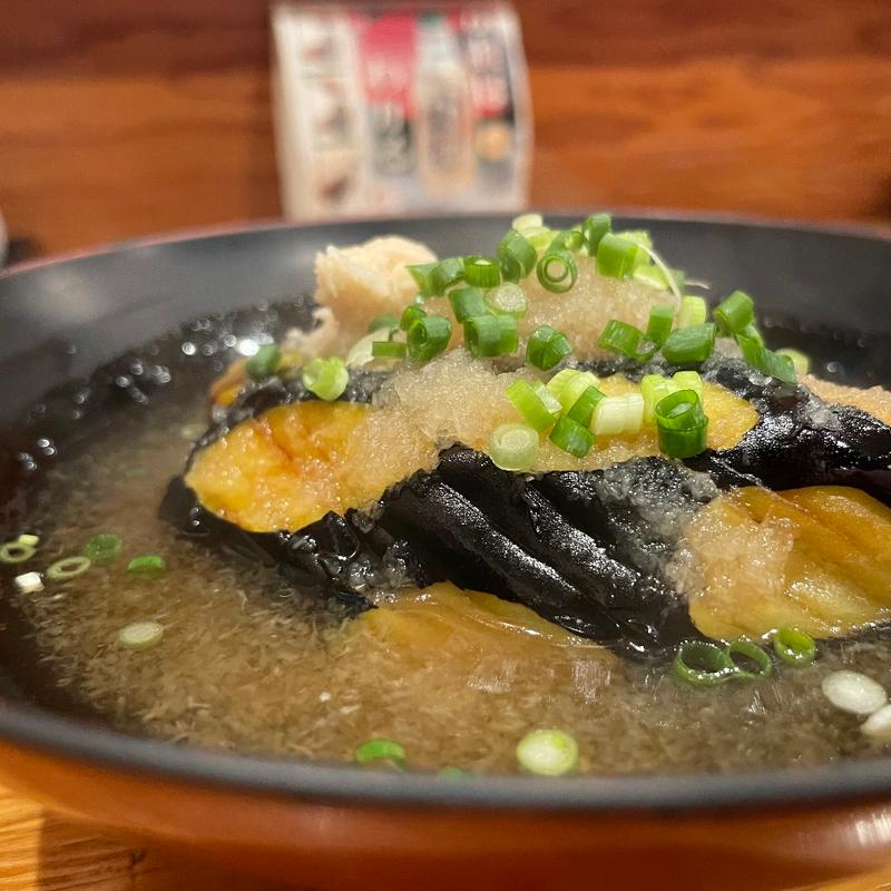 長茄子揚げ出し(らく天)