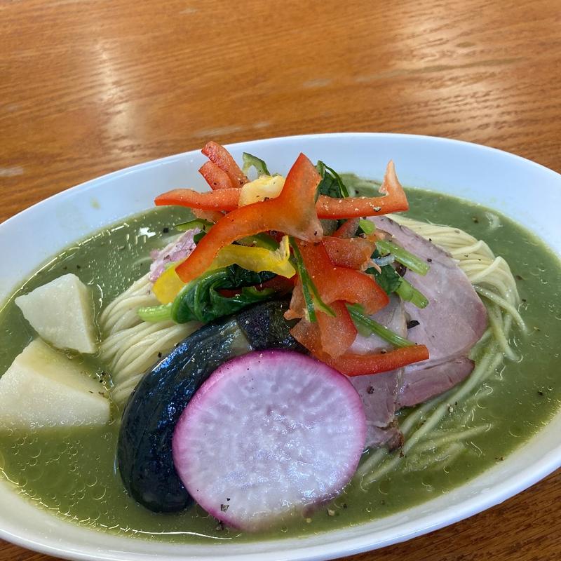 牡蠣の冷やし青寄せ仕立て(栃木中華そば 神志)