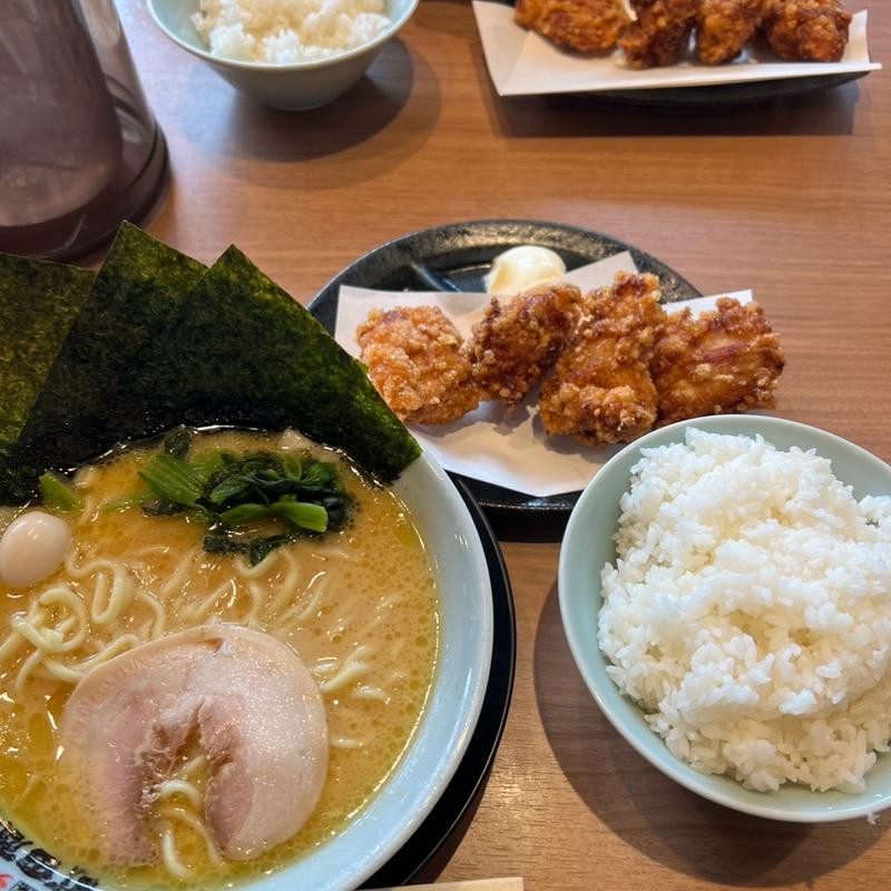 唐揚げセット、大ライス(町田商店 保木間店)