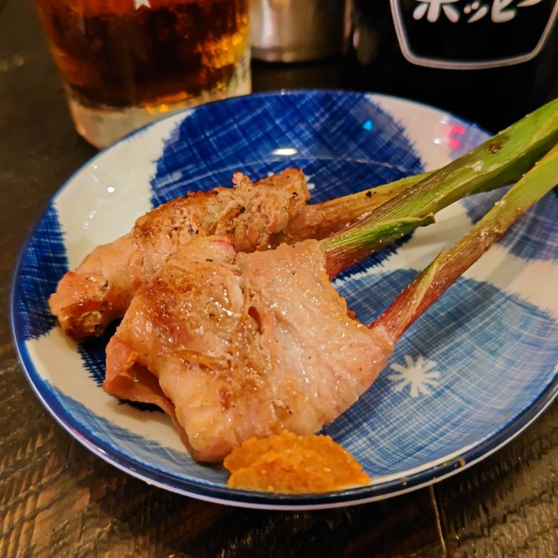 谷中しょうがの肉巻き(もつ焼きごえん 野毛店)