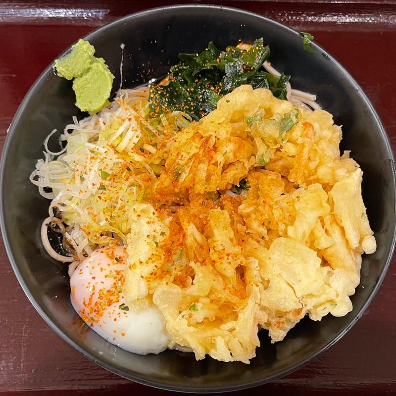 冷やし天玉そば(そば処 かめや 新橋店)