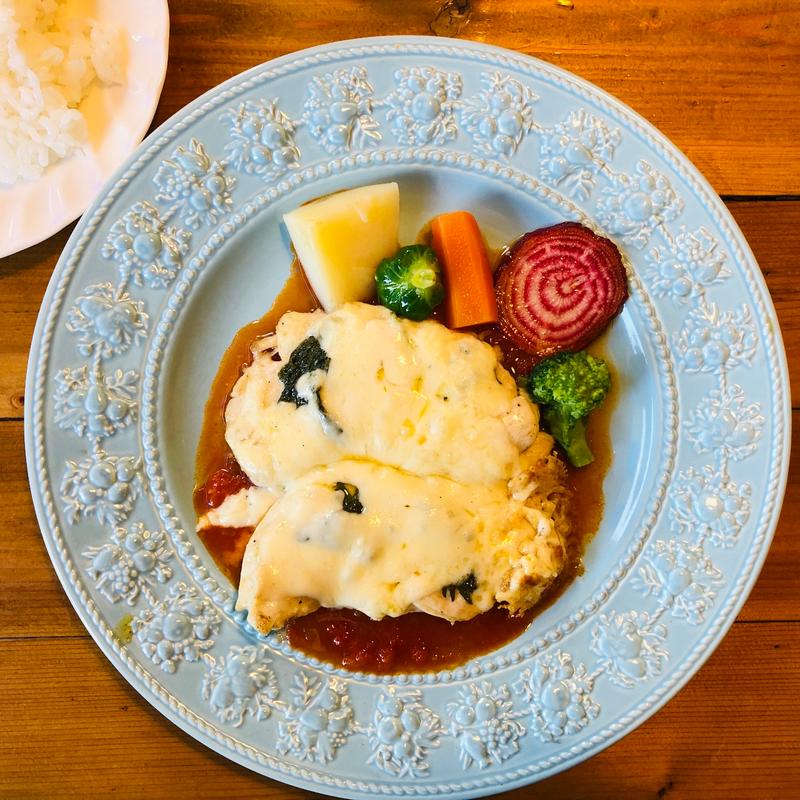 ささみ梅じそチーズ焼きトマトソース(洋食屋 青空 （ヨウリョクヤ アオゾラ）)