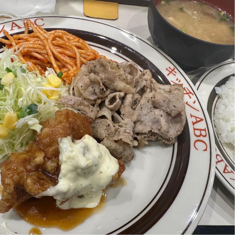 チキン南蛮定食(タルタル付)Bセット(キッチンABC 西池袋店)