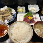 ランチ定食(カツオの刺身・イワシの天ぷら)(いわし 地魚料理 香海)