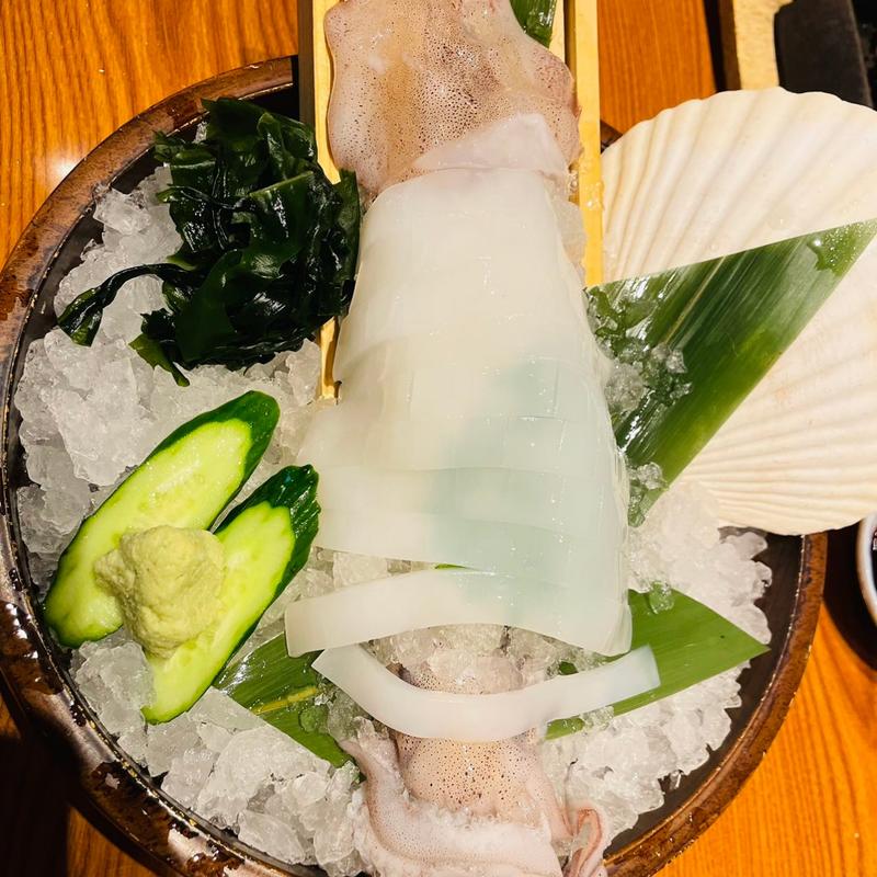 ヤリイカの姿造り(魚鮮水産 アイスタ新山口店 （ウオセンスイサン）)