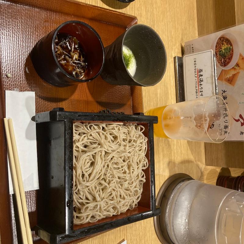 とろろそば(江戸切り 助六そば ぬる燗佐藤)