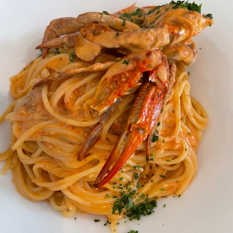 渡りガニのスパゲッティ(ココット)