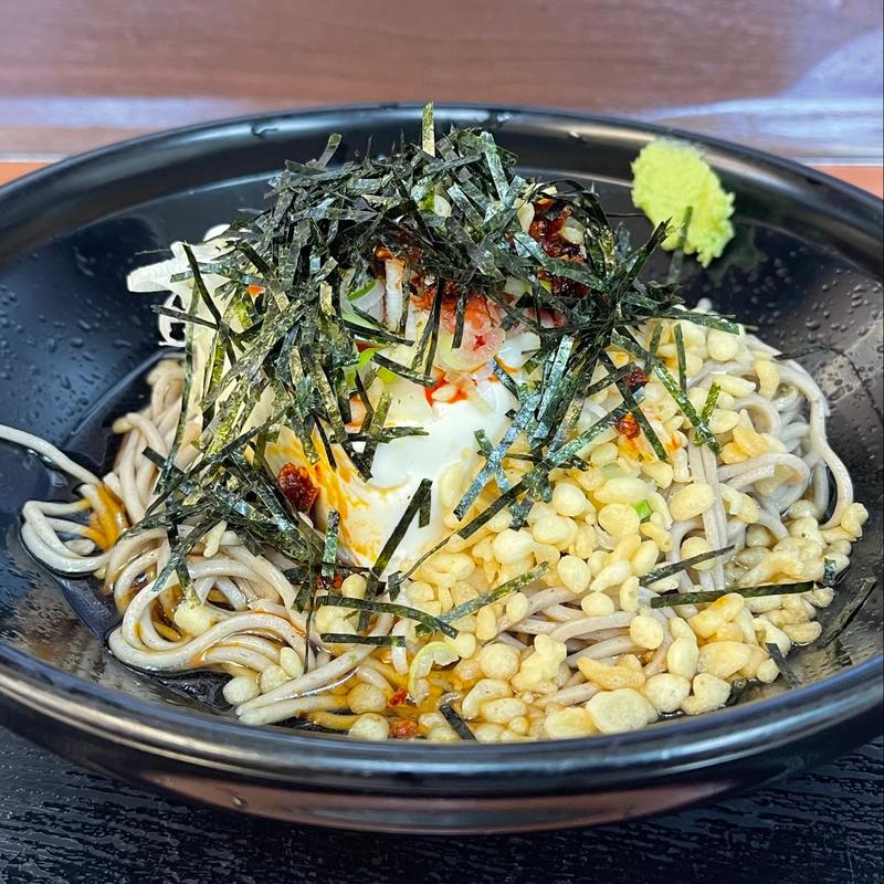 食べるラー油の豆腐ぶっかけそば(濱そば 新横浜店)