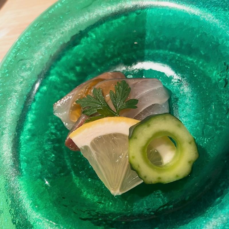 縞鯵　土佐酢ジュレ(アパホテル＆リゾート 加賀片山津温泉 佳水郷)