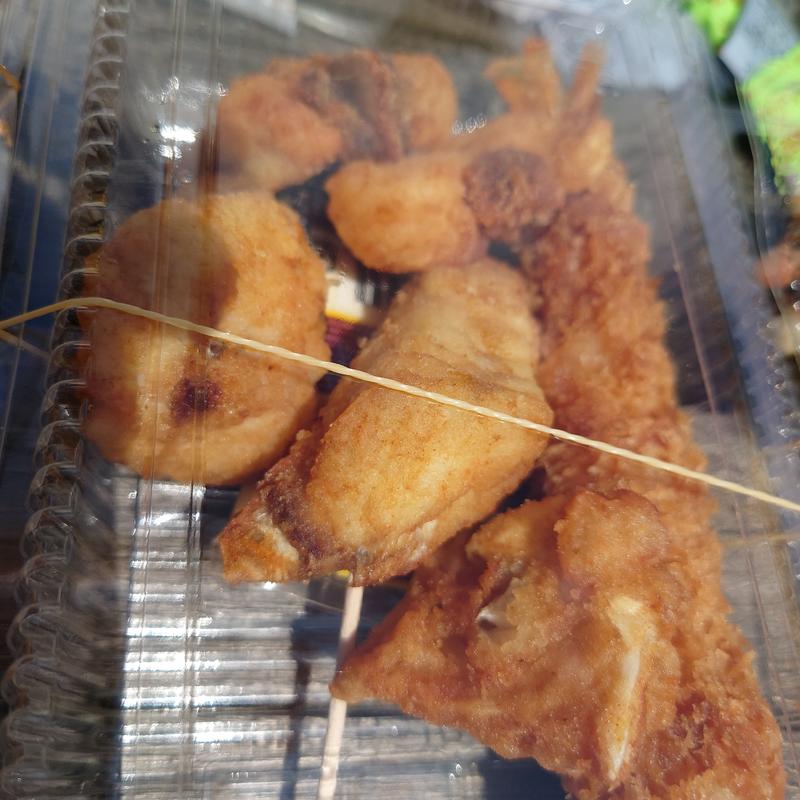 エビフライ&河豚の唐揚げ(唐戸市場)