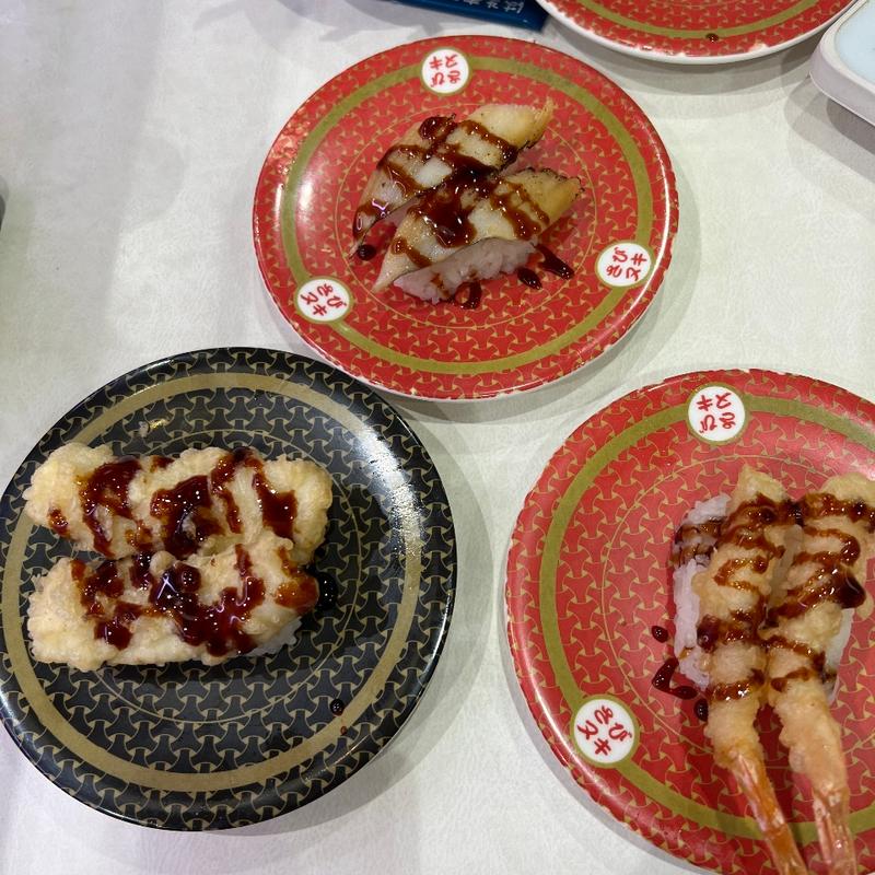 煮あなご　いか天　えび天(はま寿司 足立花畑店  )