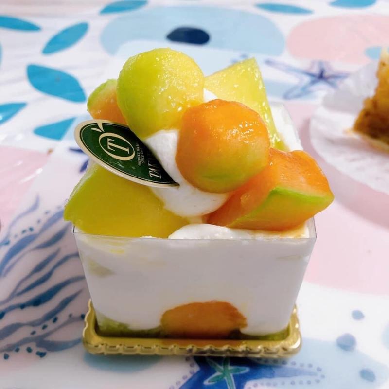 メロンキュービックショートケーキ(タカノフルーツパーラー パフェリオ本店)