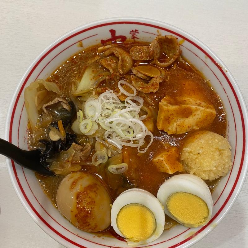 五目蒙古タンメン クラッシュニンニク 北極味玉(蒙古タンメン中本 上板橋本店 （もうこたんめんなかもと）)