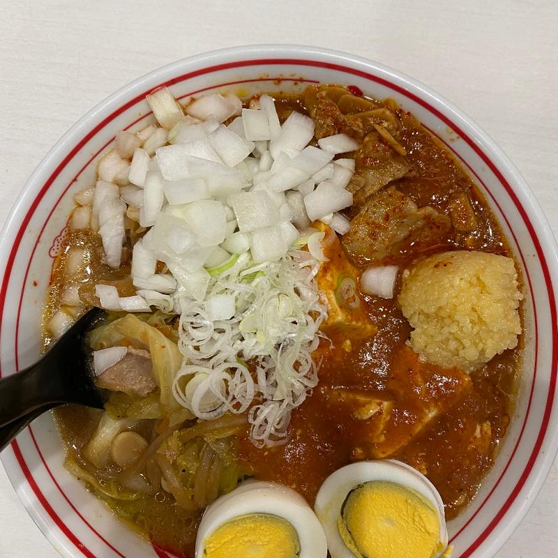 五目蒙古タンメン クラッシュニンニク 刻みタマネギ(蒙古タンメン中本 上板橋本店 （もうこたんめんなかもと）)