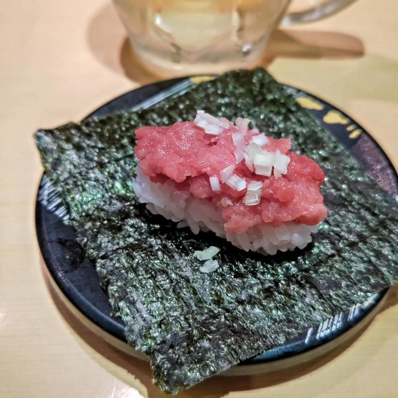 本まぐろ中落ち パリパリ手巻き(神奈川回転寿司 二代目ぐるめ亭 港南台バーズ店)