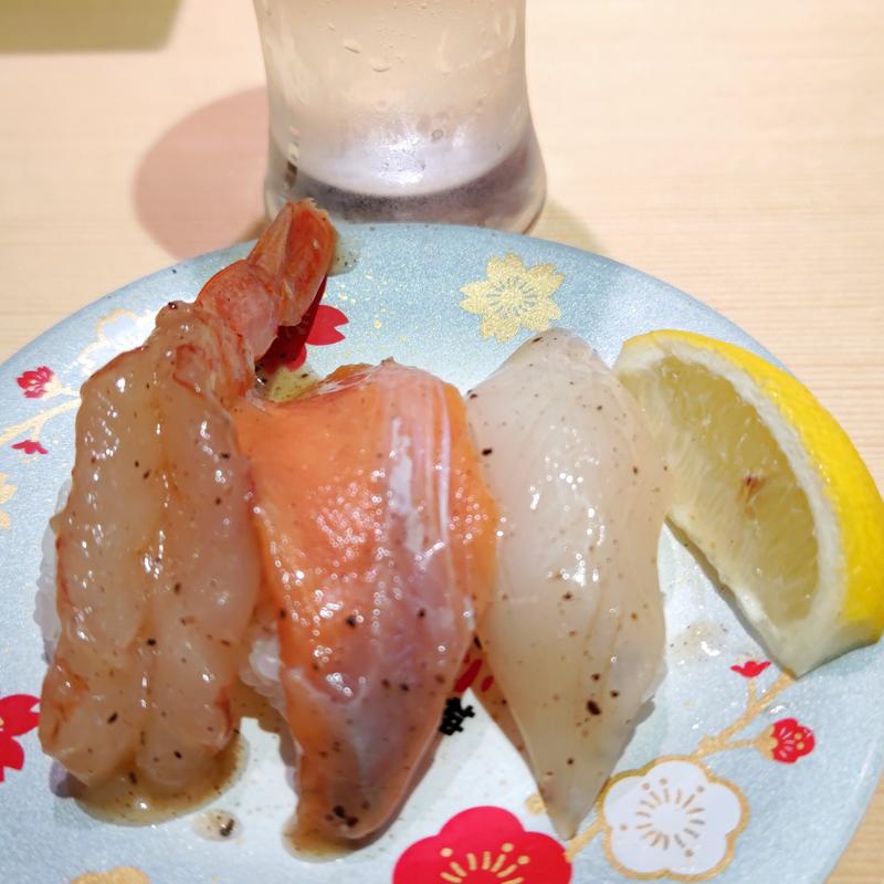 夏の相鉄塩レモン三種(神奈川回転寿司 二代目ぐるめ亭 港南台バーズ店)