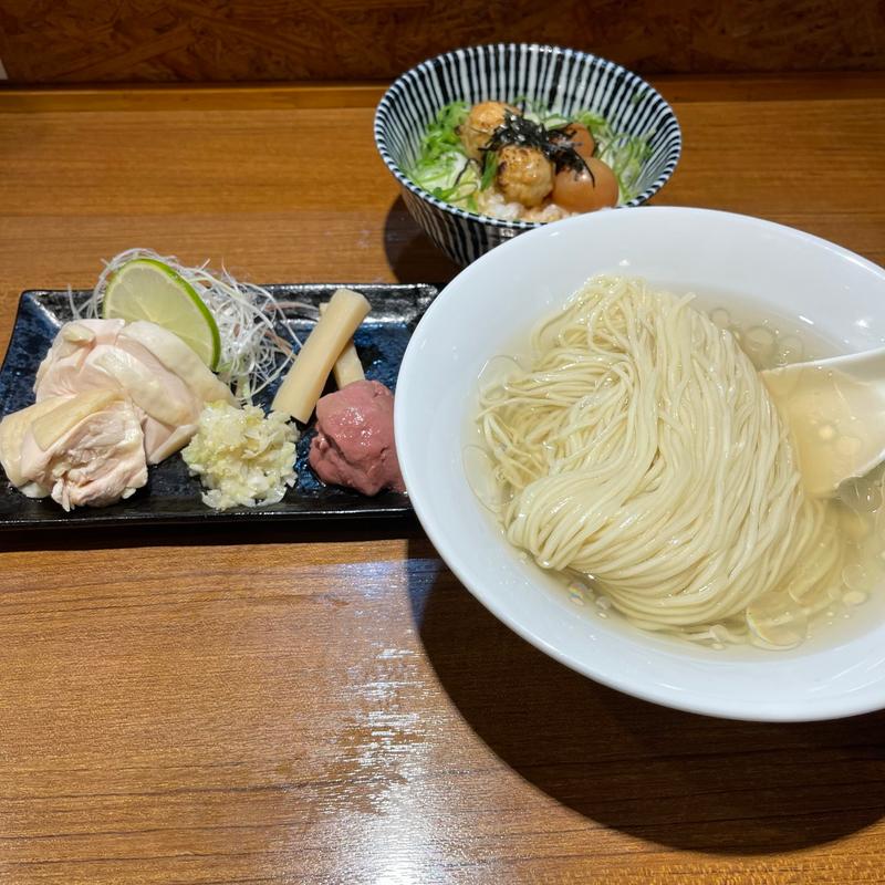 錦爽どりの冷やしそば極み　大盛り(寿製麺 よしかわ 川越店)
