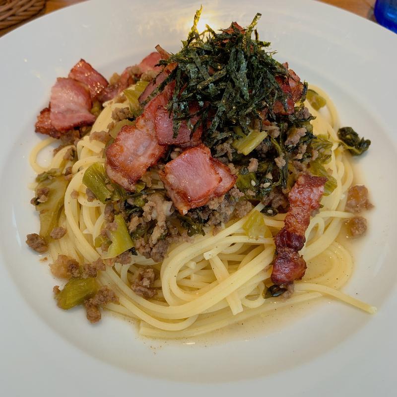 高菜と挽肉(ピエトロバルコーネ 永犬丸店)