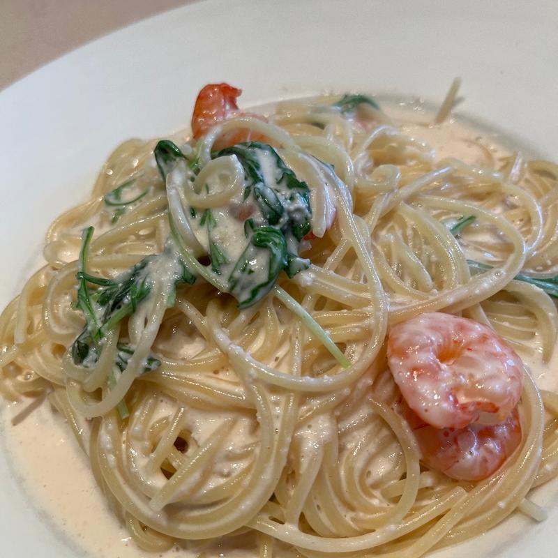 えびと明太子のクリームパスタ(イタリアーノ山の手通り店 )