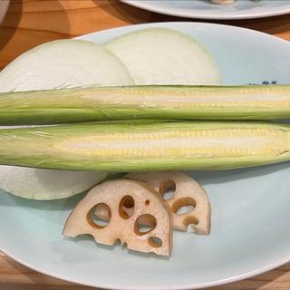 焼き野菜3種盛り(鉄板ぢどり焼TARO大阪福島本店)