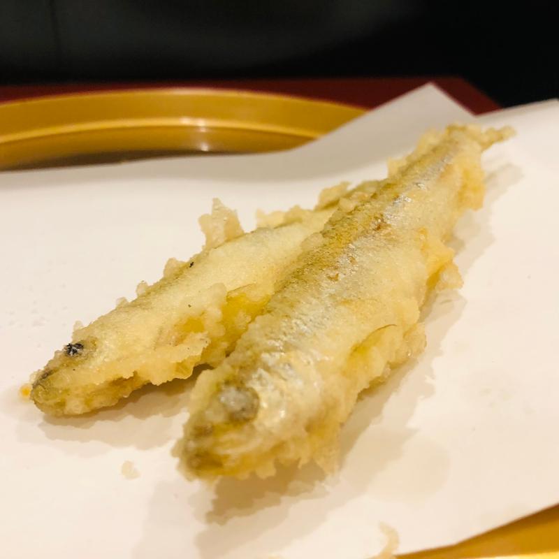 網走産わかさぎの天麩羅(天麩羅からり)