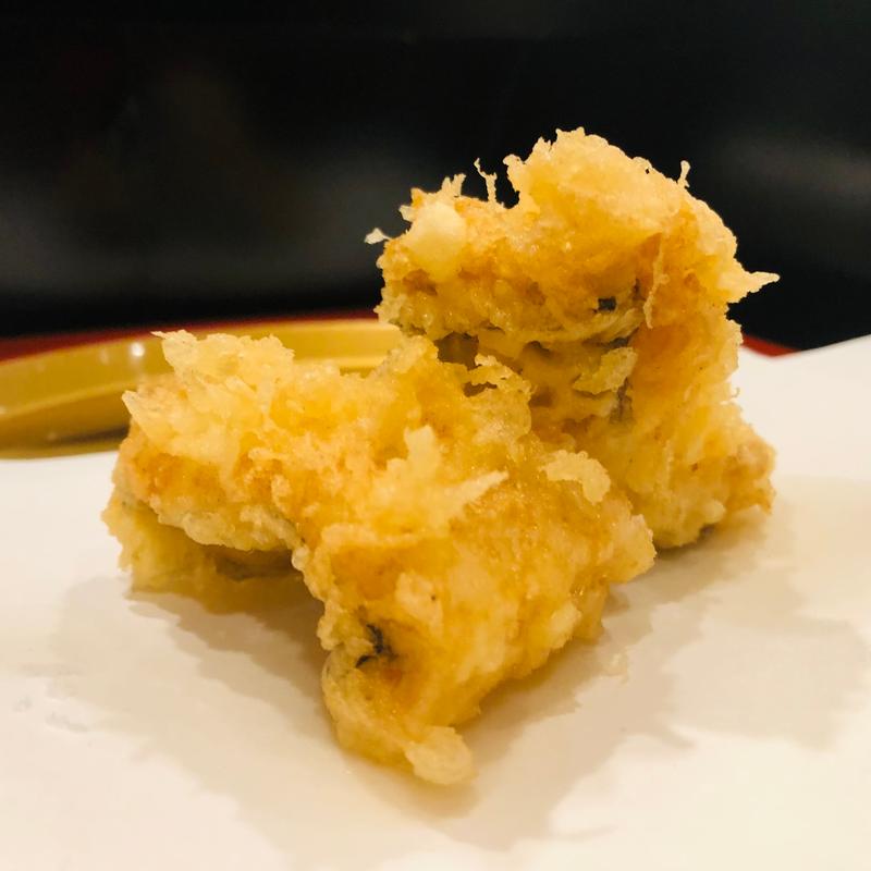 横浜小柴港産穴子の天麩羅(天麩羅からり)