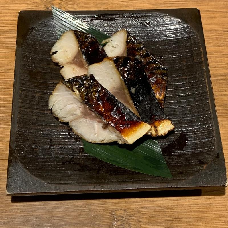 炙りサバ(田町 そばまえ bymoto)
