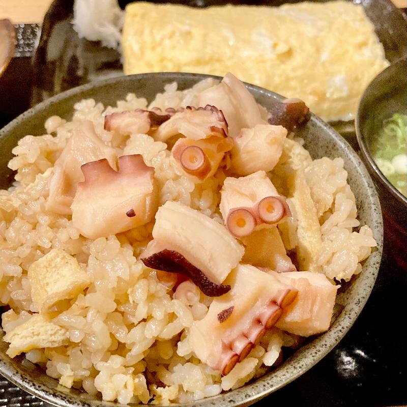 だし巻き定食(活けたこ・創作料理 さるのこしかけ)