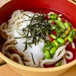 彩り野菜の冷やしとろろうどん