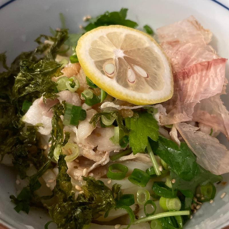 梅豚しゃぶしゃぶうどん(ウドンスタンド五頭)