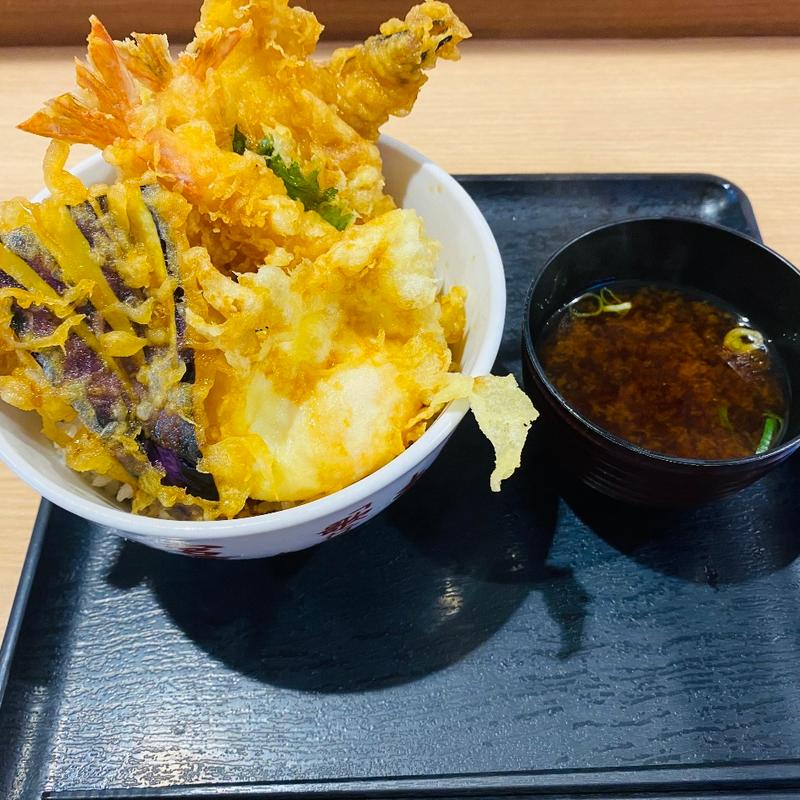 名物 天すけ天丼(海老2本、穴子、イカ、なす、大葉、温玉天)(天すけ イオンモール東員店)