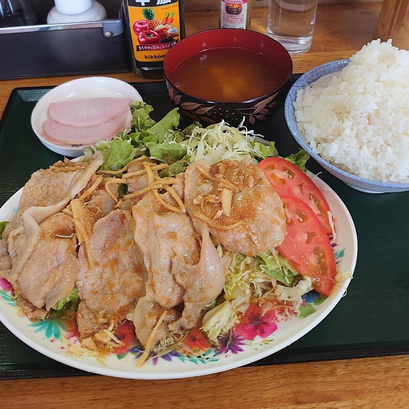 しょうが焼き定食＋大盛り(味の食卓 )