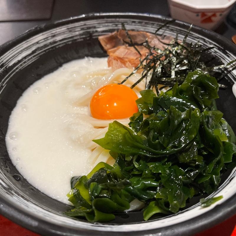 冷やし月見とろろうどん(実演手打うどん 杵屋 桶川東武マイン店)