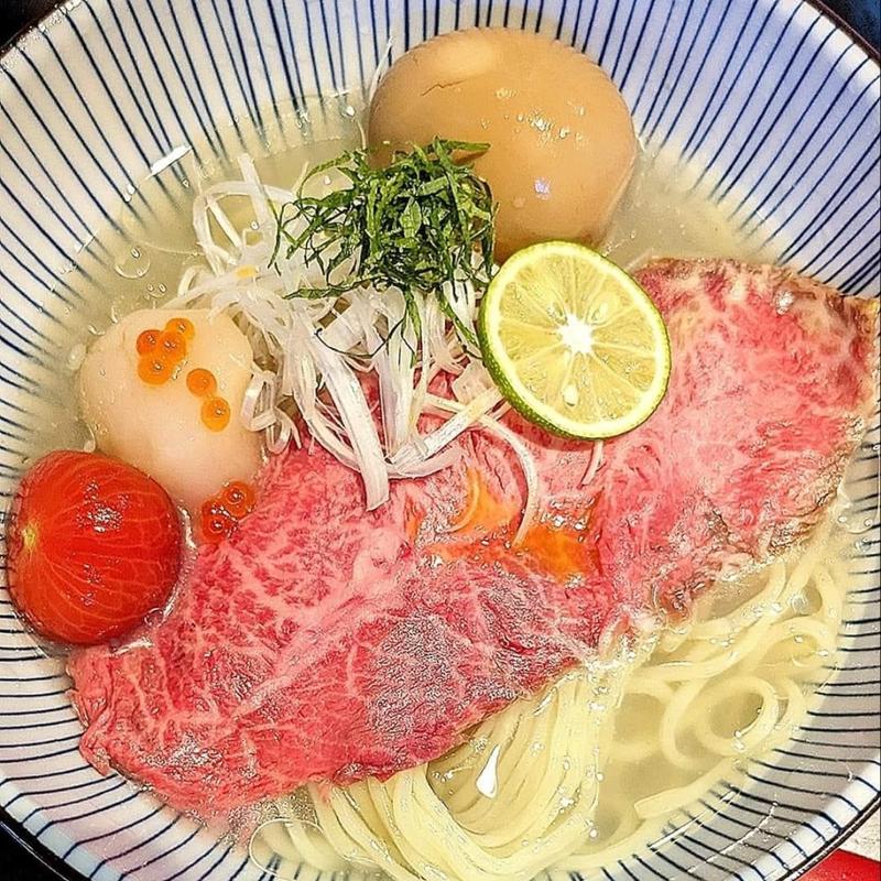 和牛海鮮潮冷やしらぁめん 味玉(麺処 夏海 )