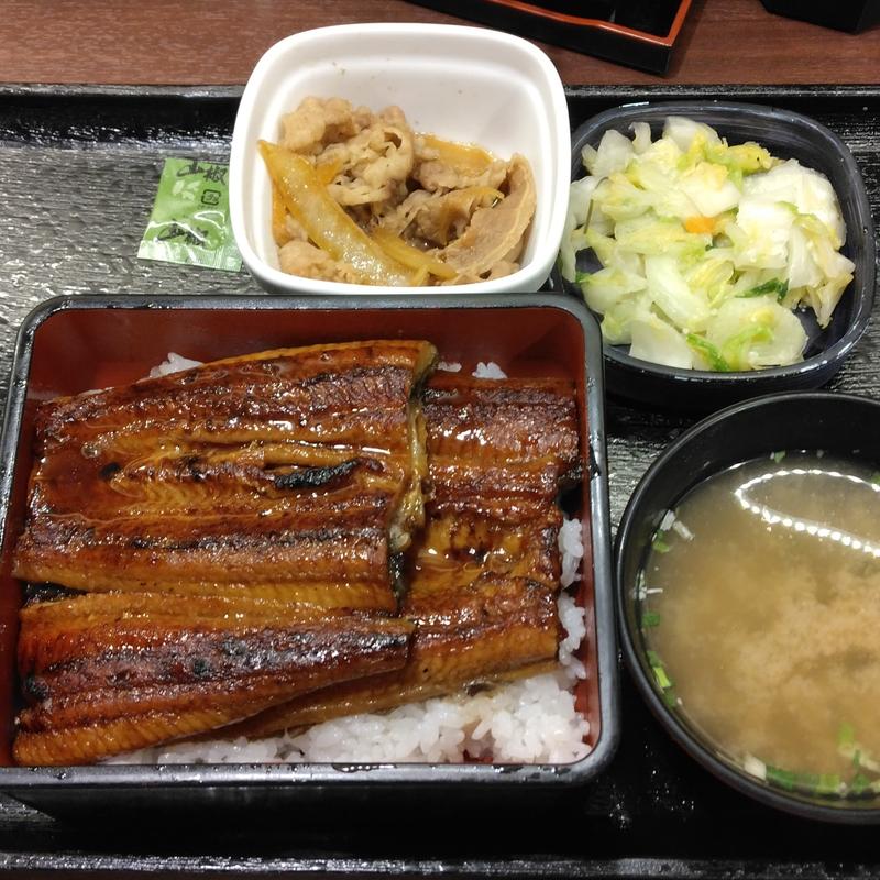 鰻重牛小鉢セット 二枚盛り(吉野家 仙台北目町通店 )