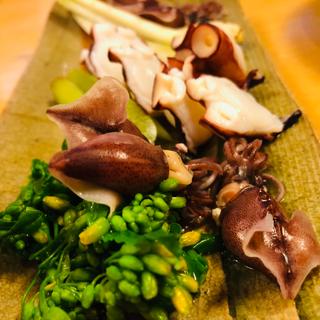 蛍烏賊と地蛸の酢味噌添え(海鮮本舗)