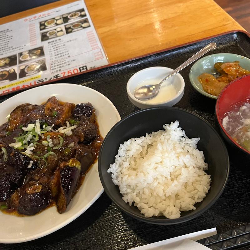 麻婆茄子定食(中華美食坊 田無南口店)