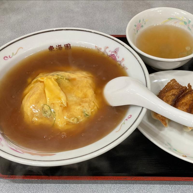 天津飯、餃子セット(東海園)