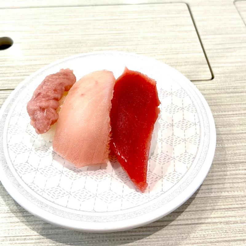 まぐろ三種盛り(はま寿司 札幌中央市場前店)